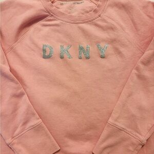 DKNY Blush Pullover with Glittering Silver Letters